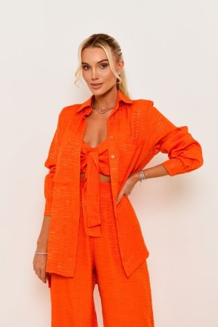 Camisa Jacquard Laranja