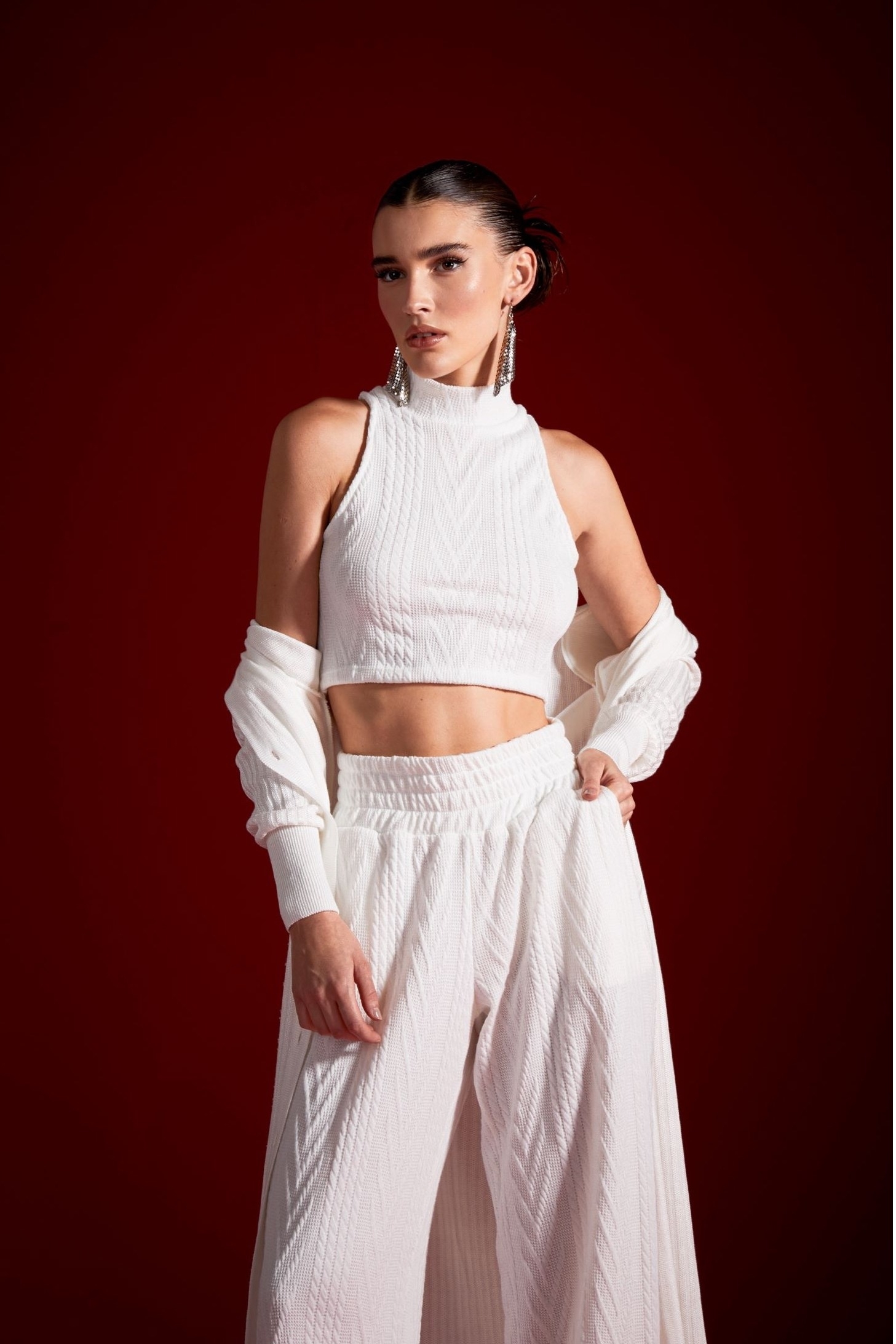 Cropped Malha Texturizada - Off White