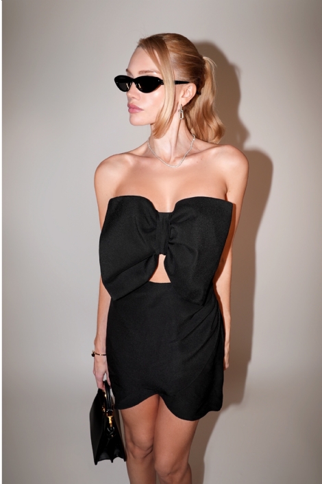 Vestido Envelope com Maxi Laço