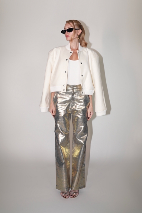 Jaqueta Bomber Oversized - Off White